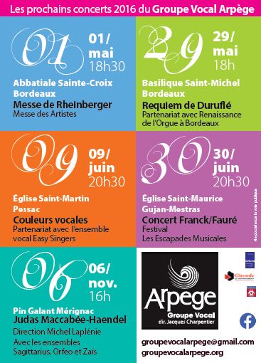 Concerts arpege 2016 Saison d'Arpège 2016
