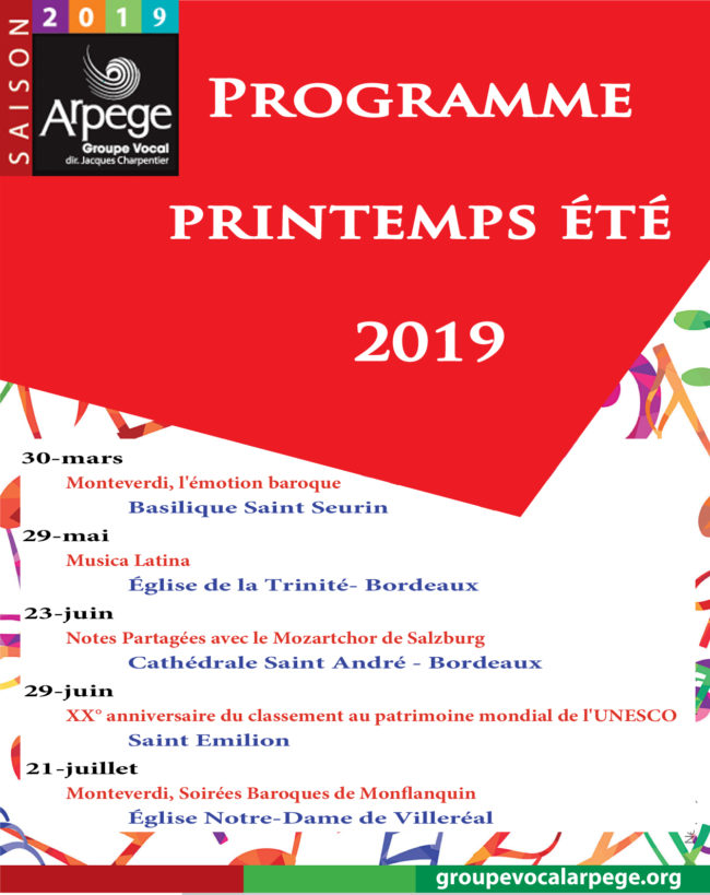 ProgrammePrintempsEte2019
